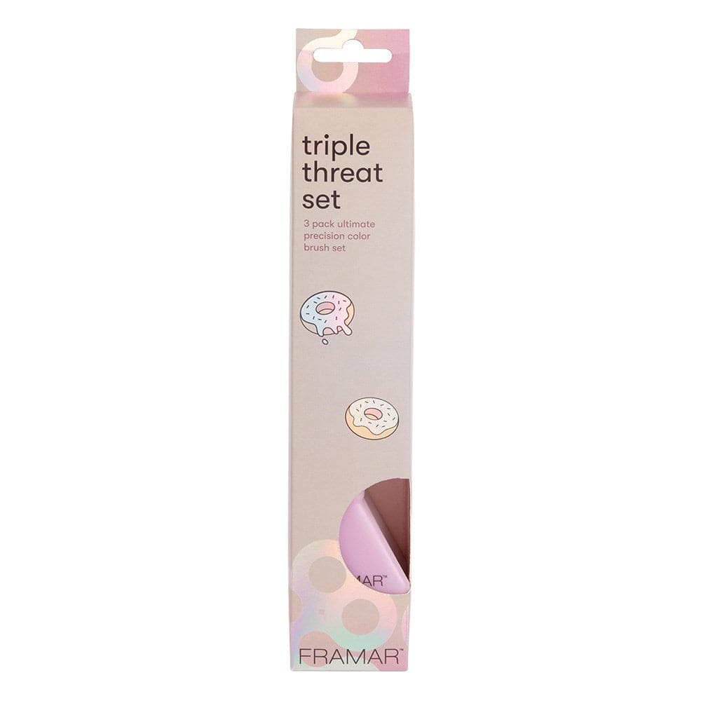 Framar Triple Threat Tint Brush Set Glazed Donut