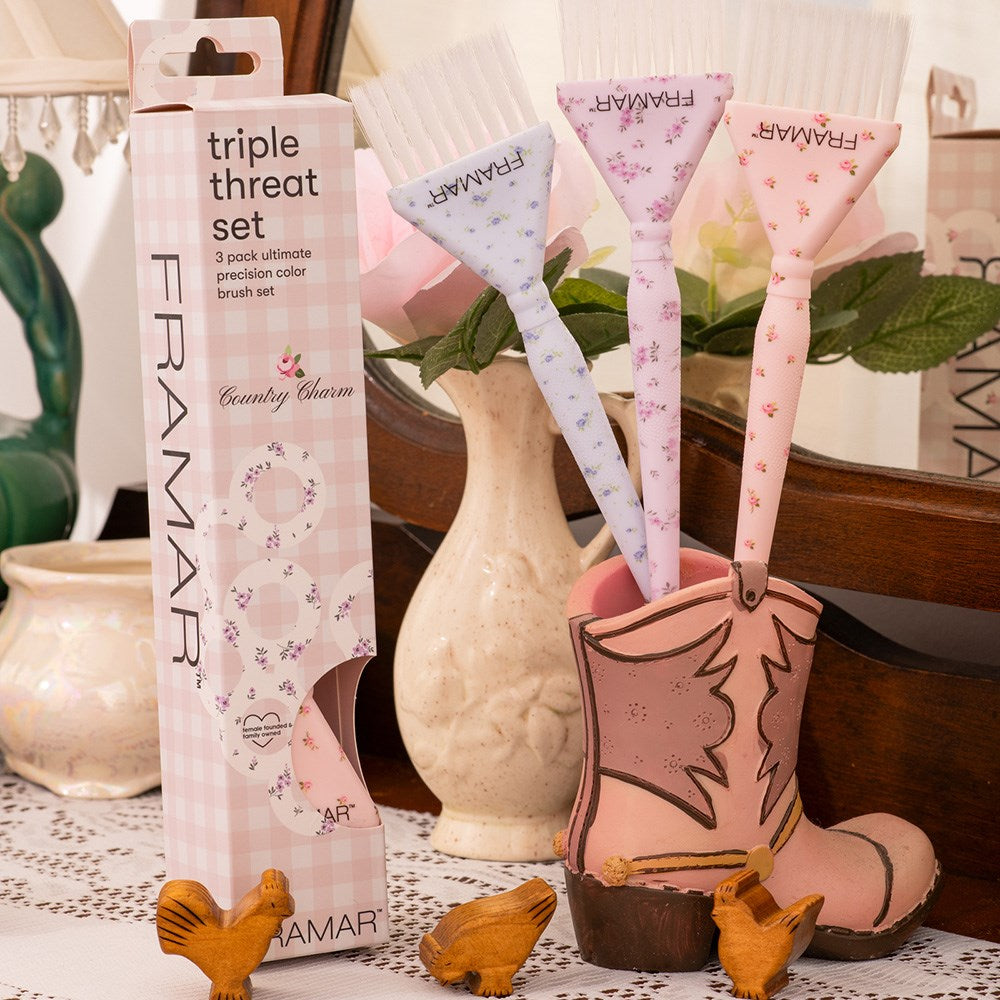Framar Triple Threat Tint Brush 3 Set "Country Charm"