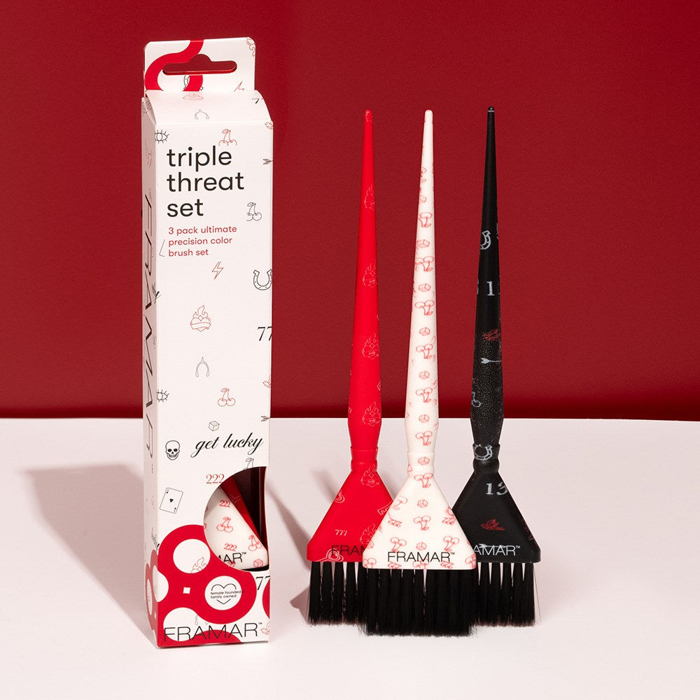 Framar Triple Threat Tint Brush 3 Set "Get Lucky"