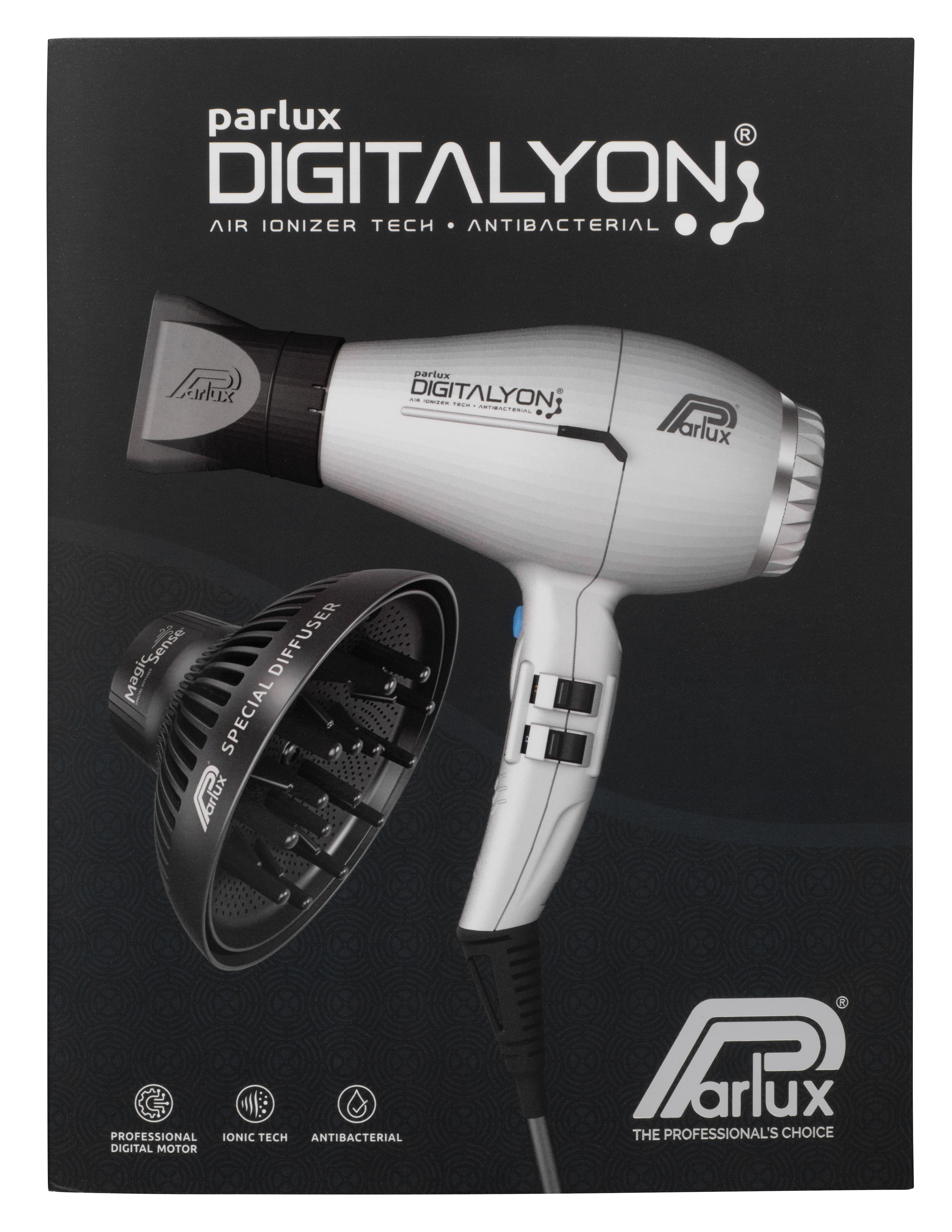 Parlux Digitalyon Dryer - Silver With Diffuser Pack