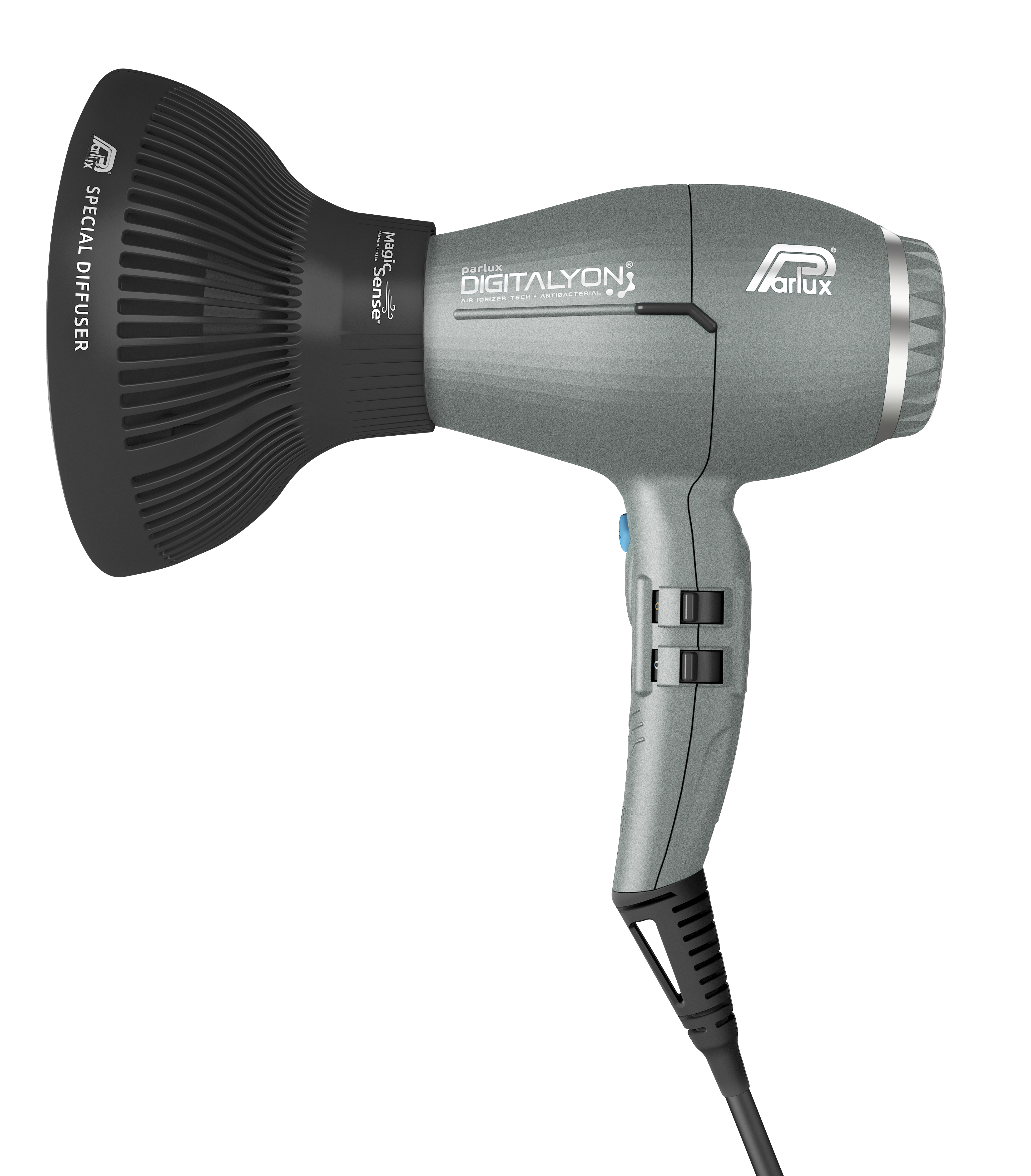 Parlux Digitalyon Dryer - Grey Glitter With Diffuser Pack