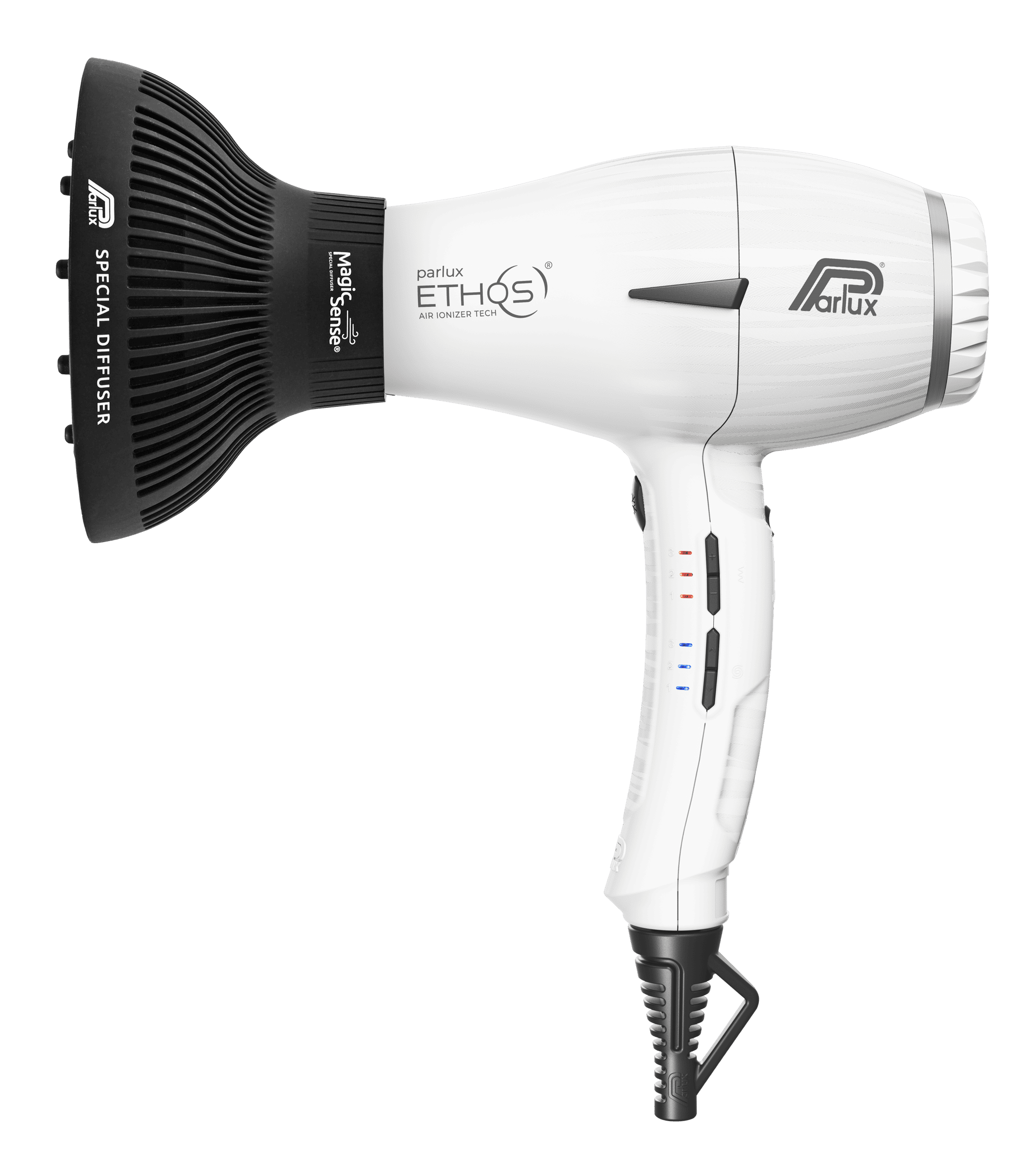 Parlux Ethos Dryer Matt White With Diffuser