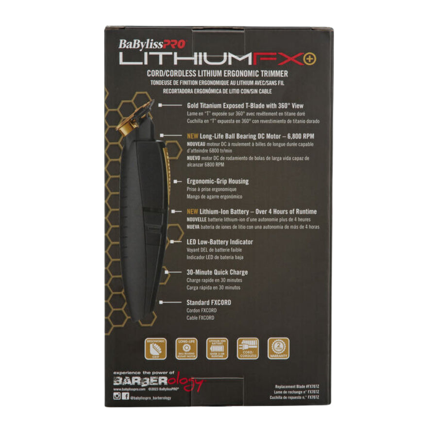 BaBylissPRO LITHIUMFX TRIMMERS CORD/CORDLESS