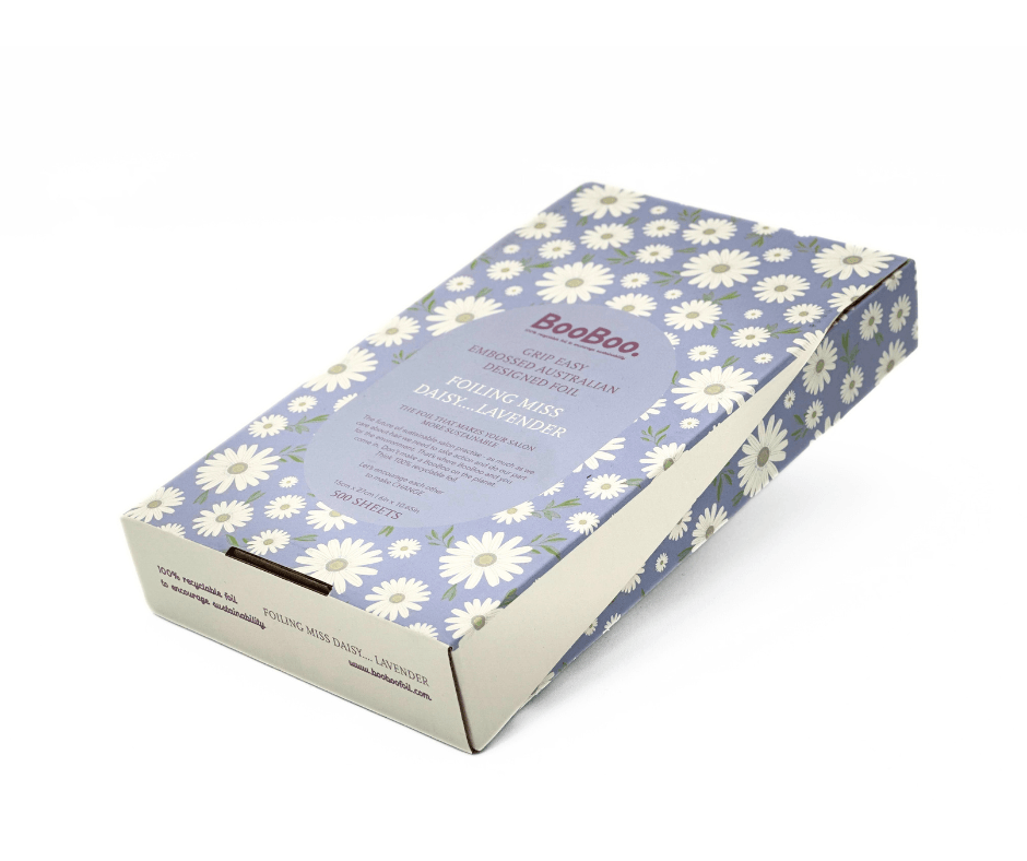 BooBoo Foil Pre-cut 500 sheets Daisy-Lavender Embossed