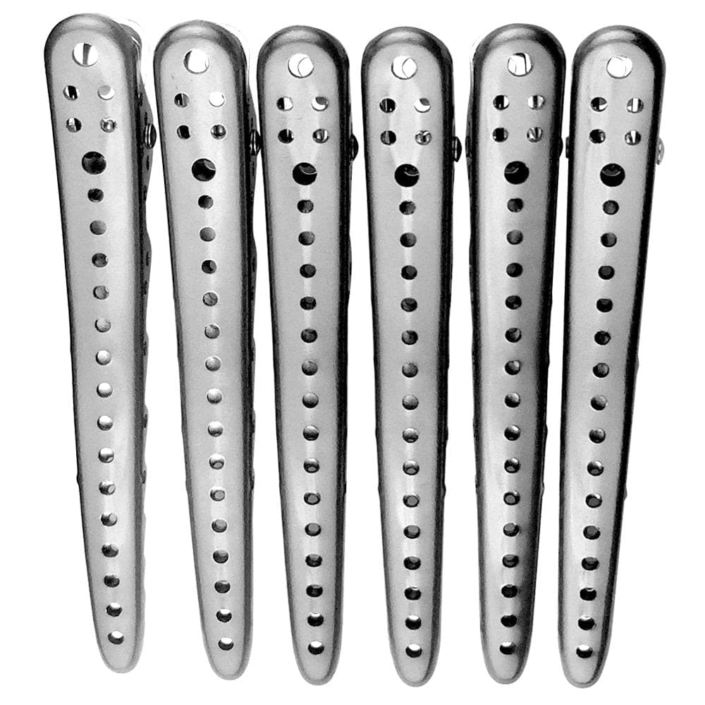 Professional Super Clips 6 Pieces Silver