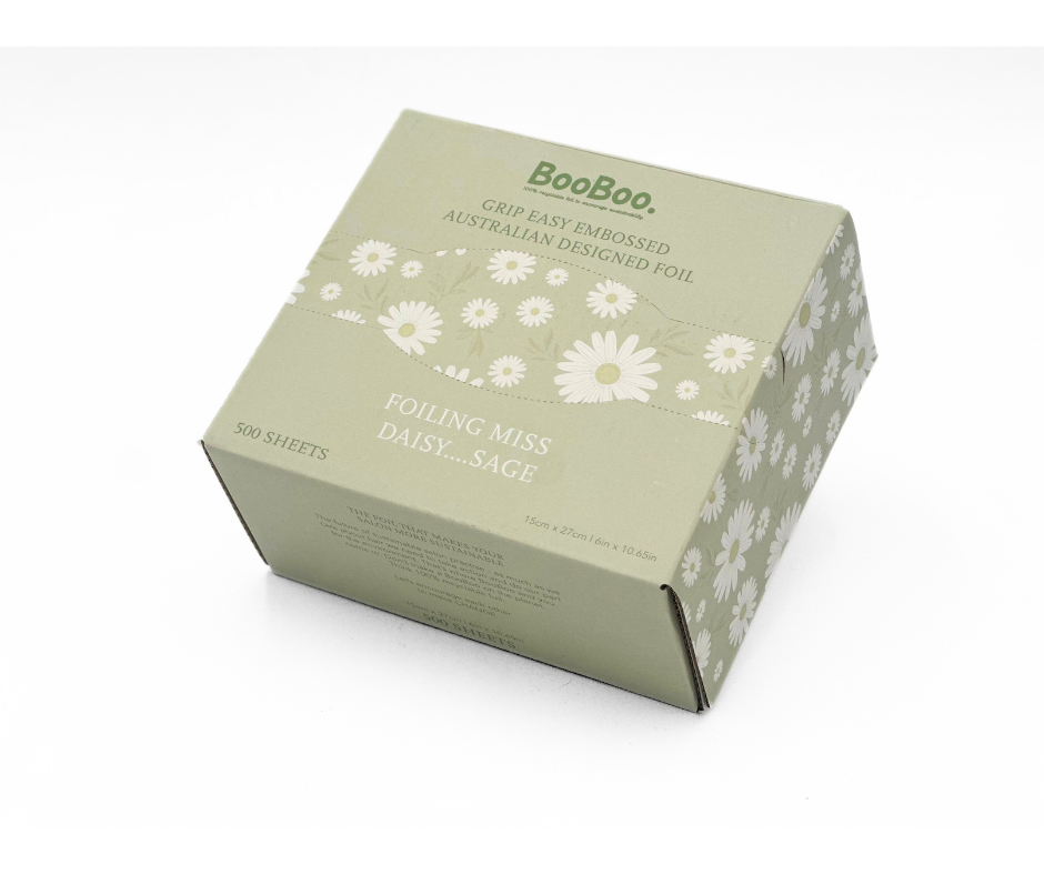 BooBoo Foil Pop Up Sage- 500 sheets Embossed!