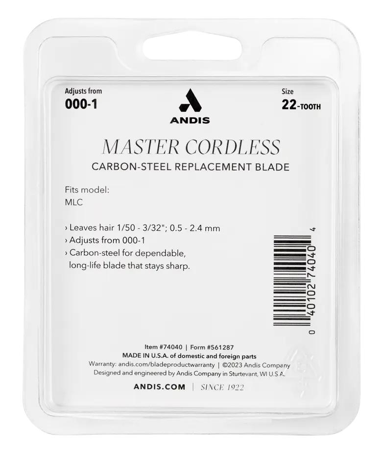Andis Master® Cordless Replacement Blade, Carbon Steel