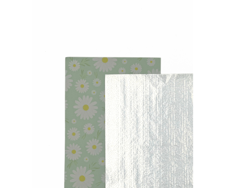 Boo Boo Pre-cut foil 500 sheets Daisy-Sage Embossed