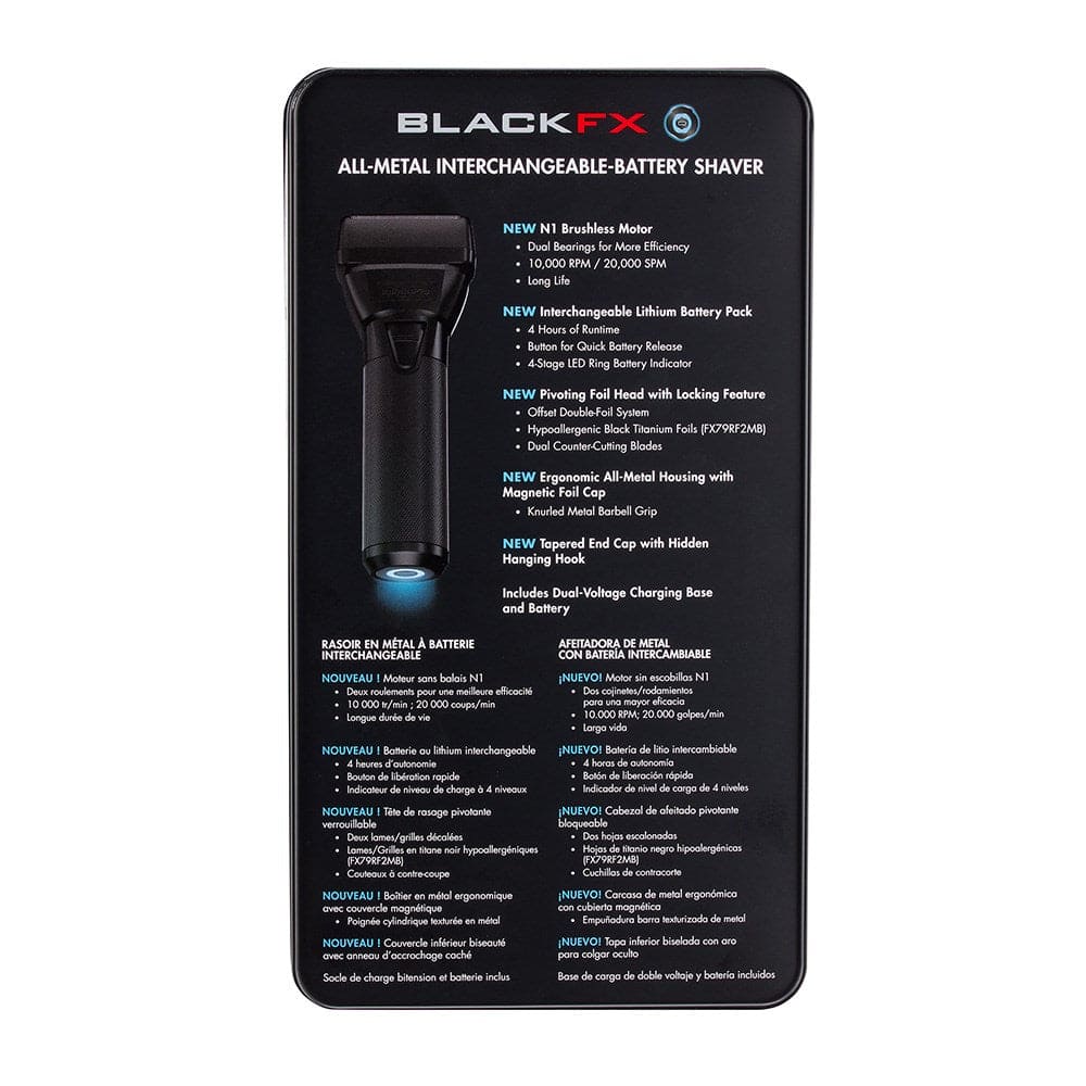BabylissPRO FXONE BlackFX Double Foil Shaver