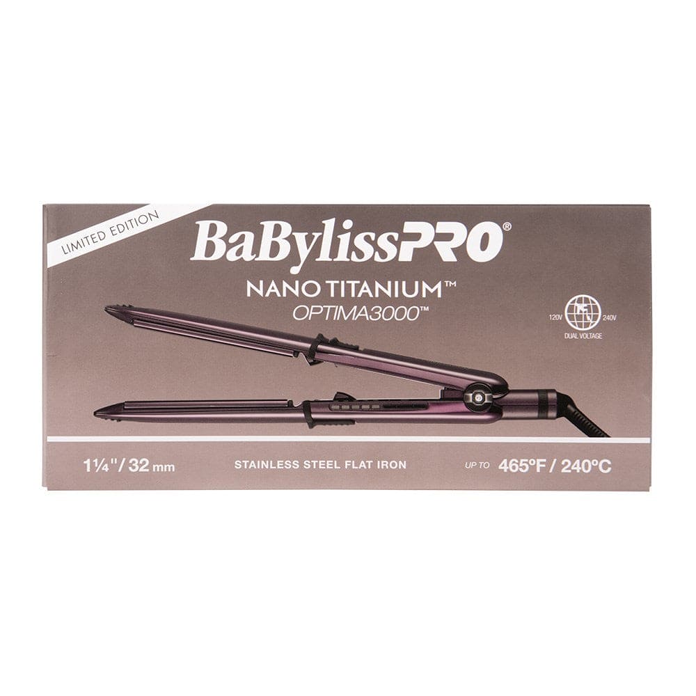 BaBylissPRO Nano Titanium Optima 3000 Hair Straightener - Nightfall