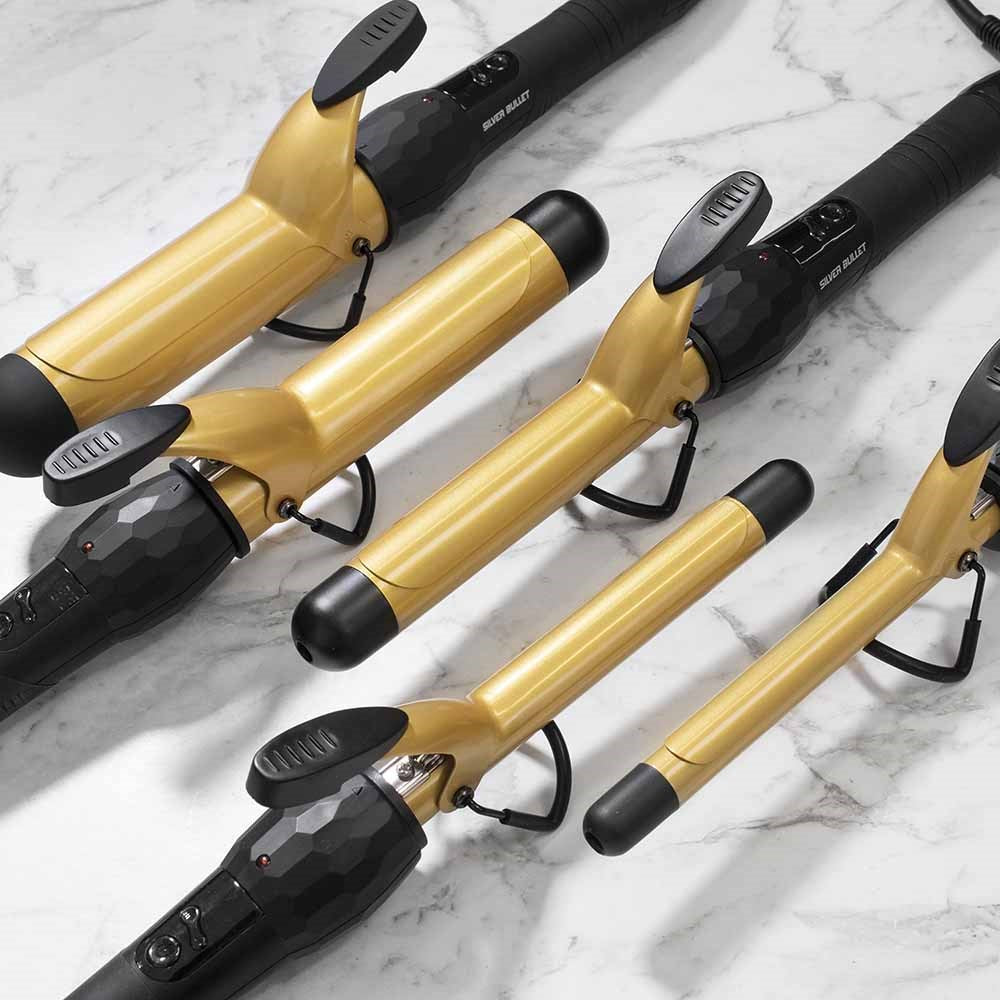 Silver Bullet Fastlane 25mm Gold Ceramic Curling Iron