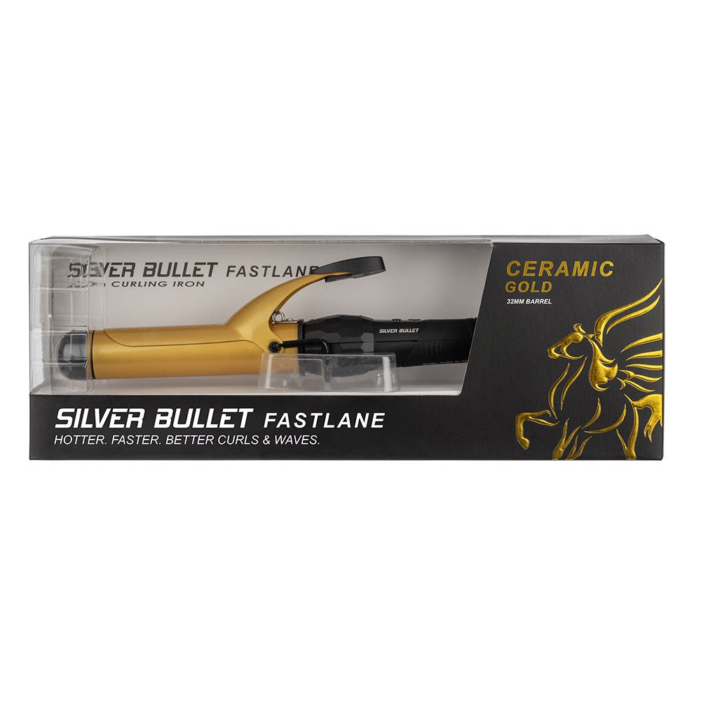 Silver Bullet Fastlane 32mm Gold Ceramic Curling Iron