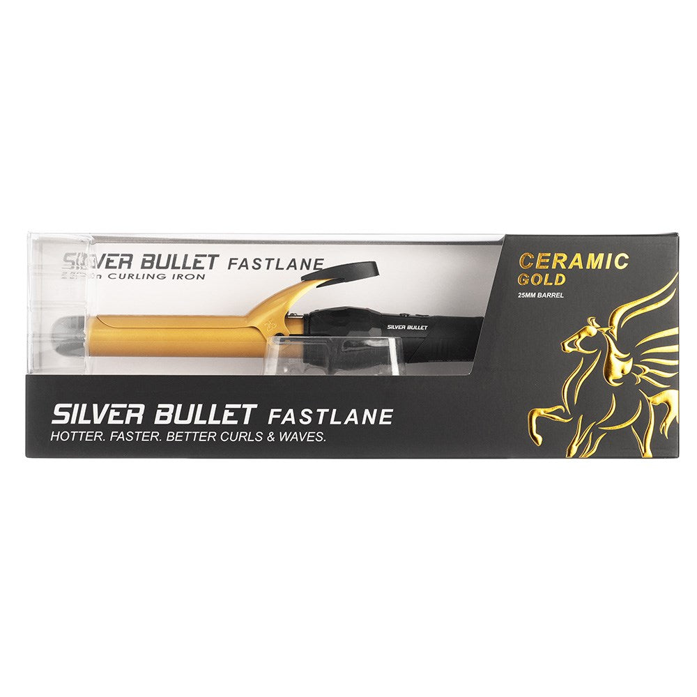 Silver Bullet Fastlane 25mm Gold Ceramic Curling Iron