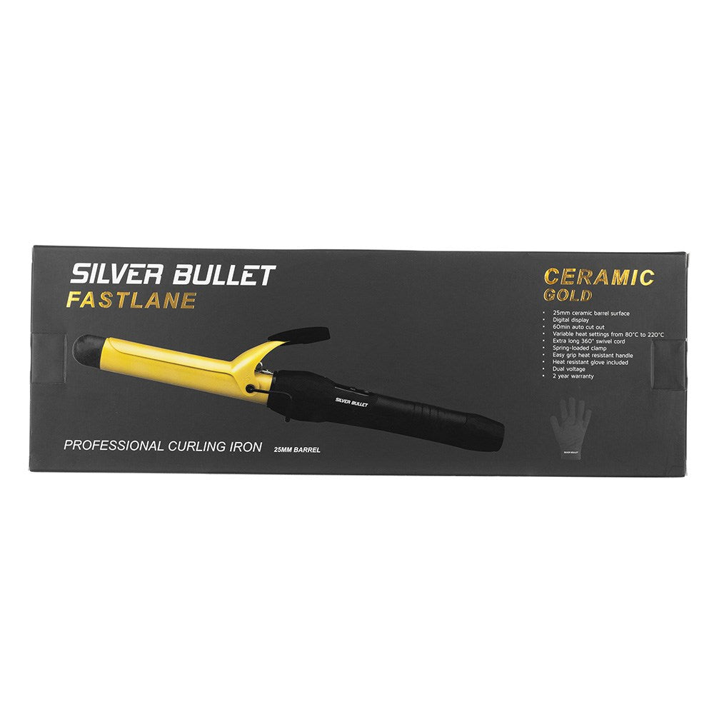 Silver Bullet Fastlane 25mm Gold Ceramic Curling Iron