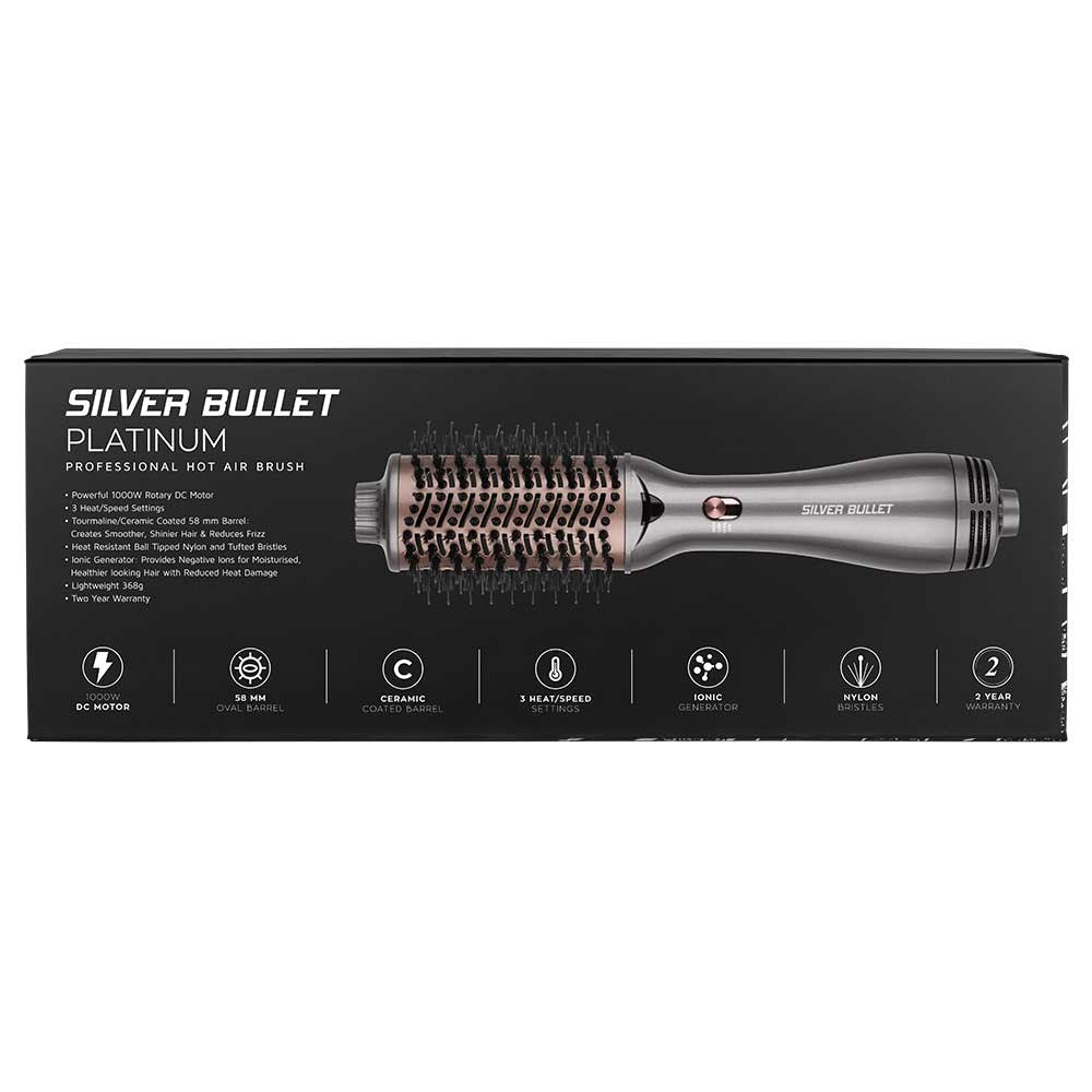 Silver Bullet Platinum Oval Medium Hot Air Brush 58mm