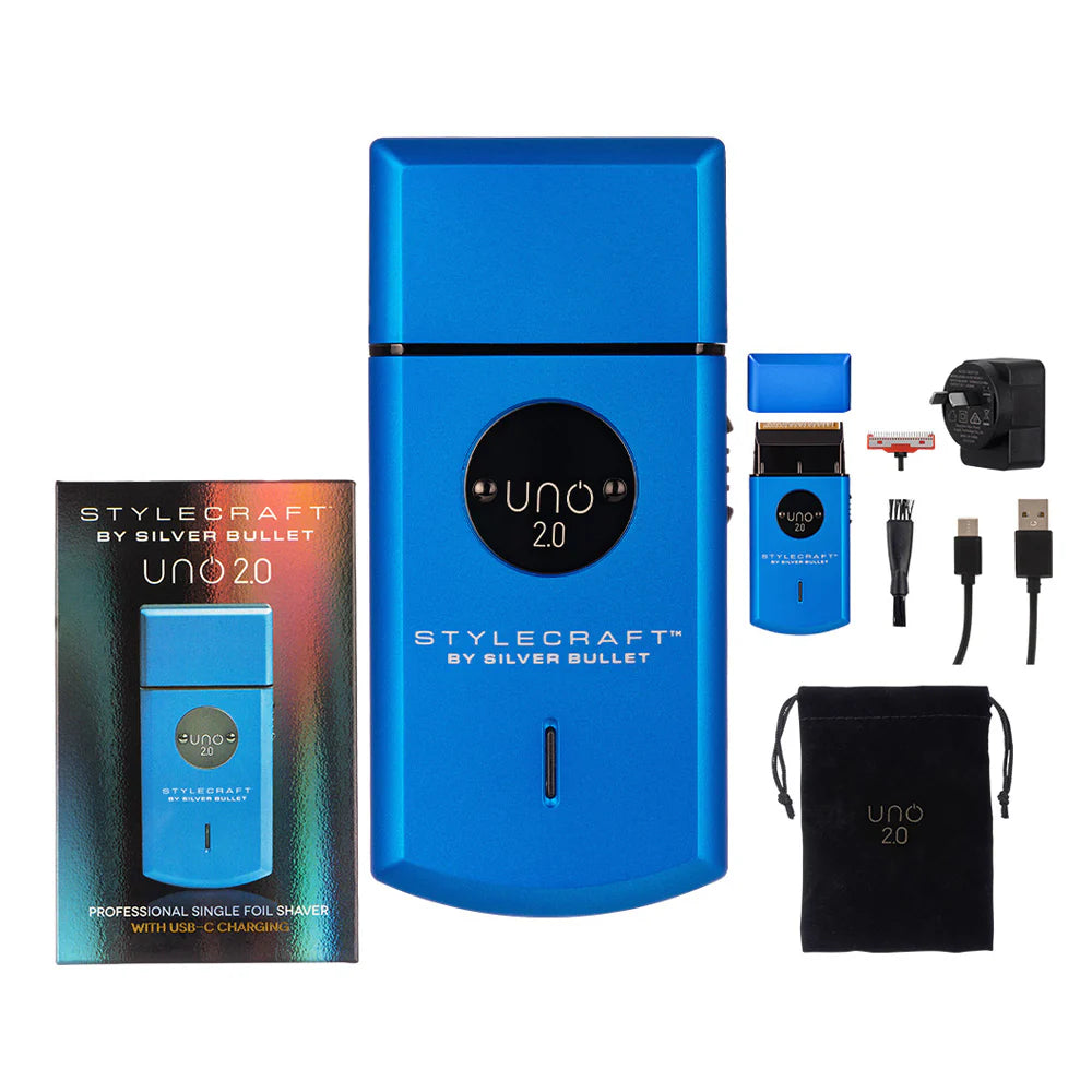 StyleCraft By Silver Bullet Uno 2.0 Single Foil Shaver Blue