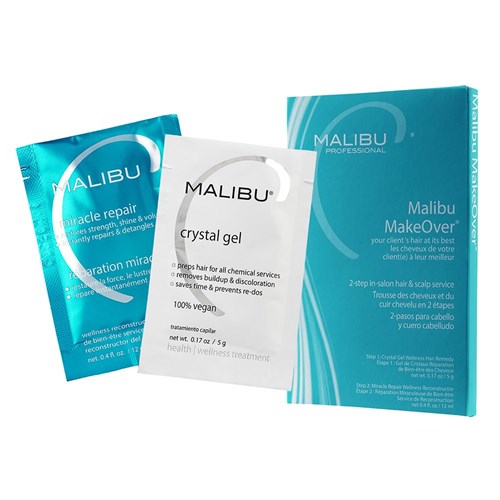 Malibu C Make Over Duo Pack 1 x crystal gel and 1 x miracle repair