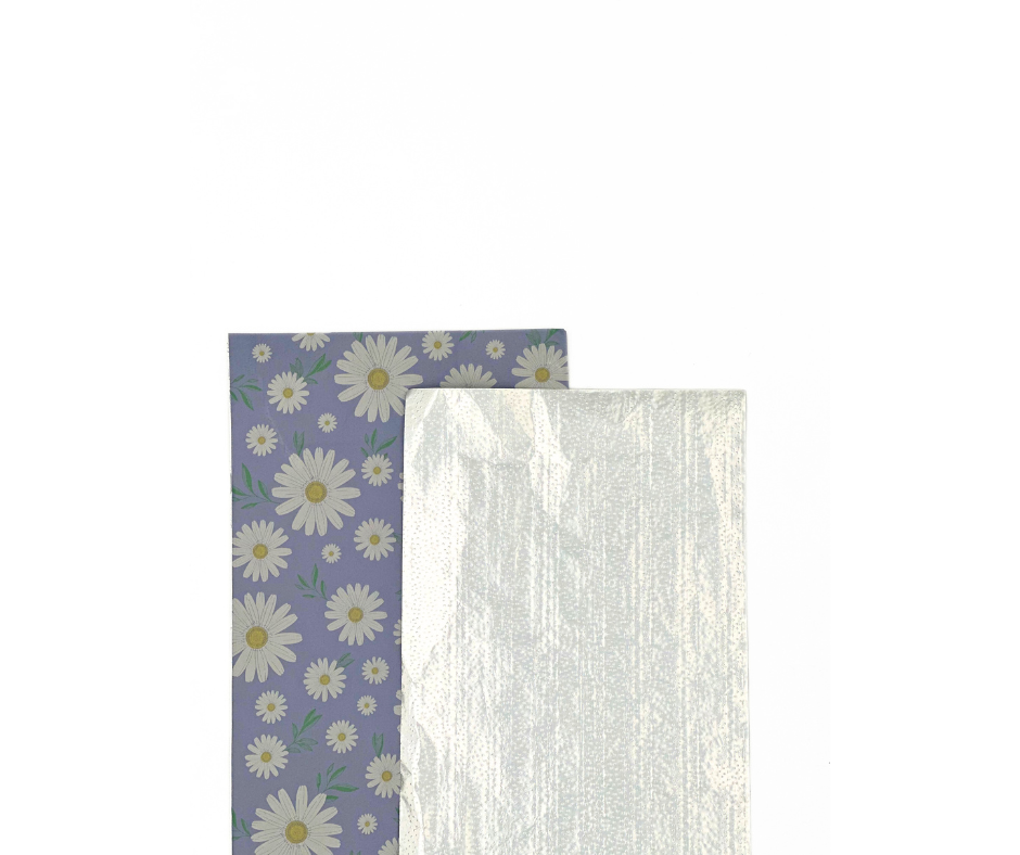 BooBoo Foil Pre-cut 500 sheets Daisy-Lavender Embossed