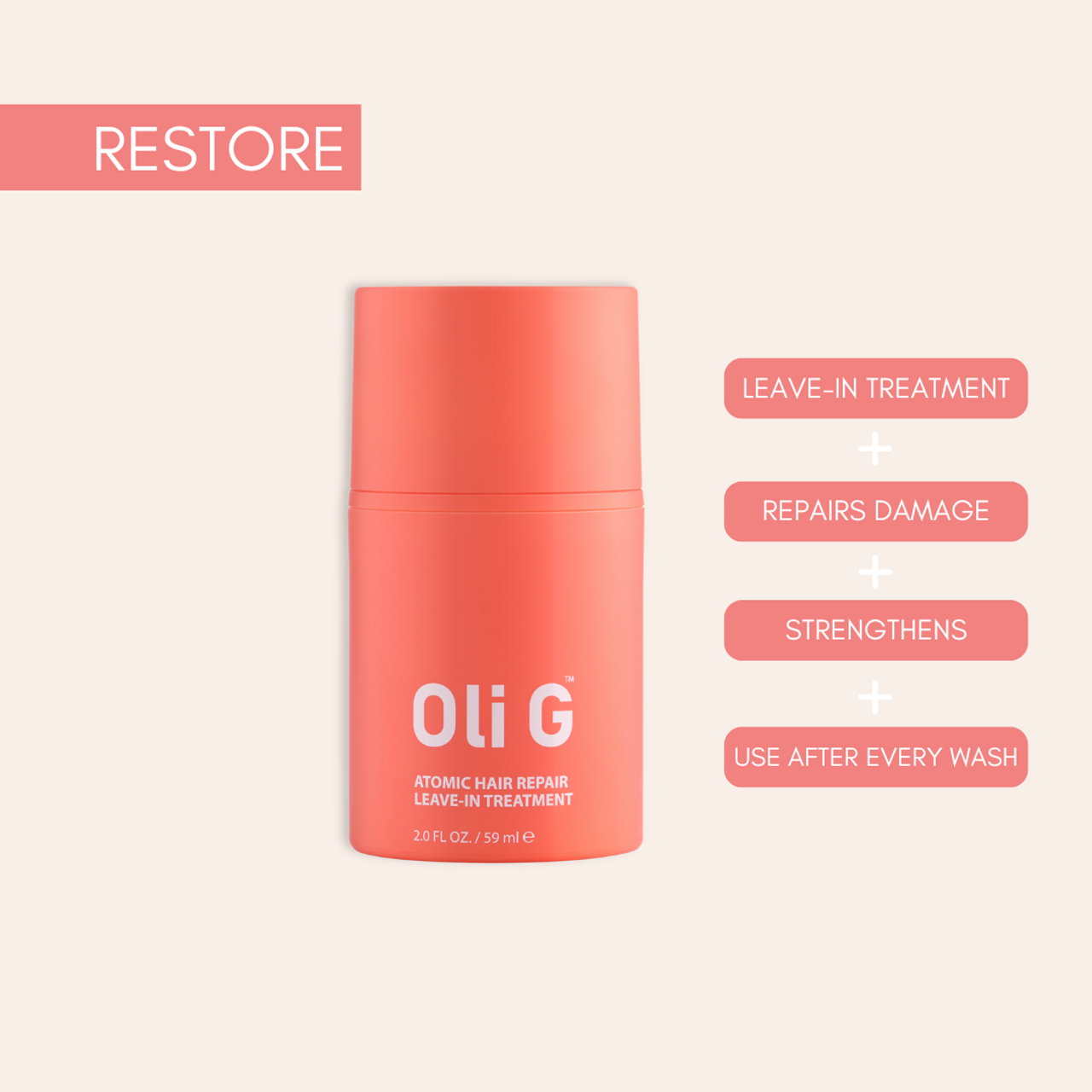 Oli G Atomic Hair Repair Leave-In Treatment 59mL