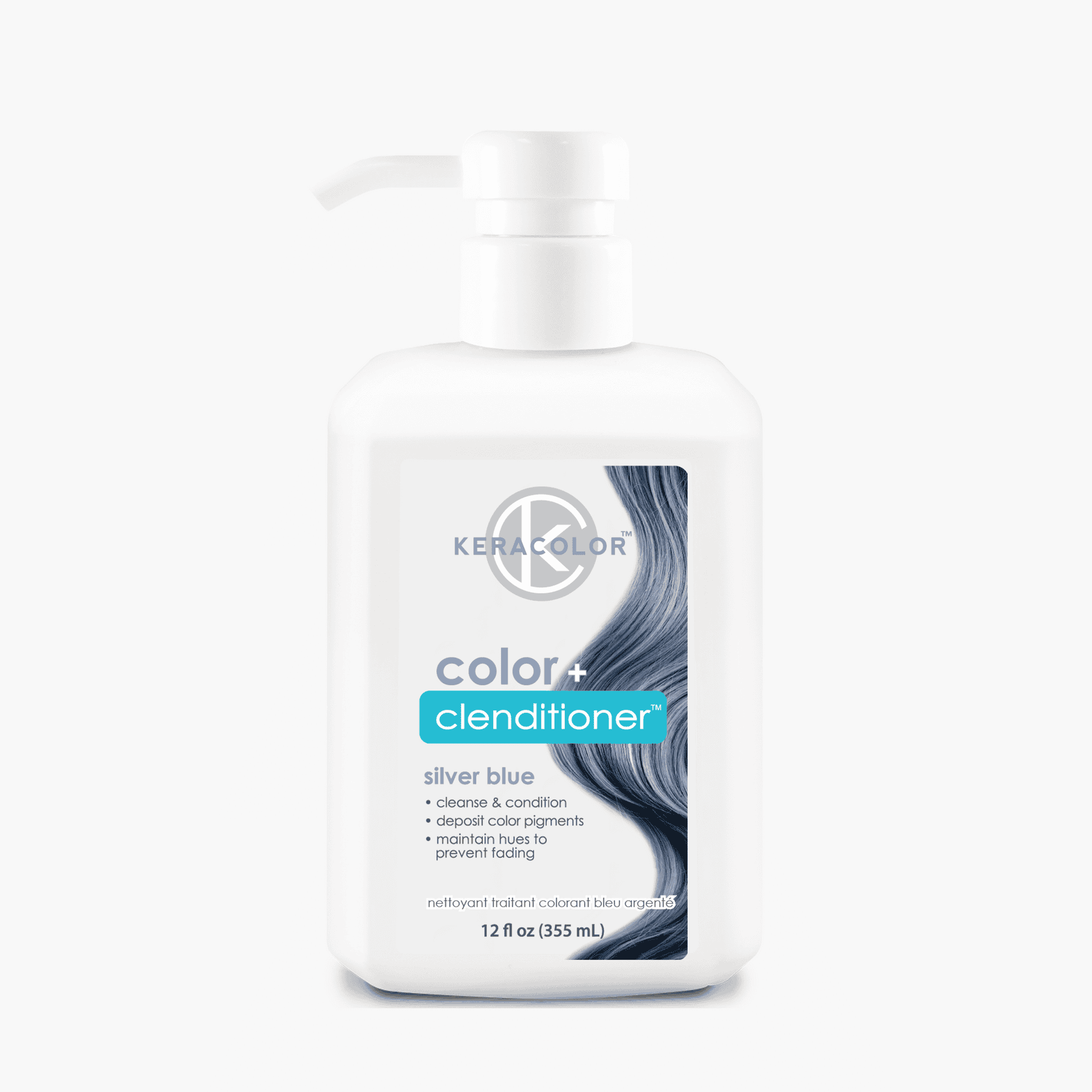 Keracolor Colour + Clenditioner Silver Blue - 355ml