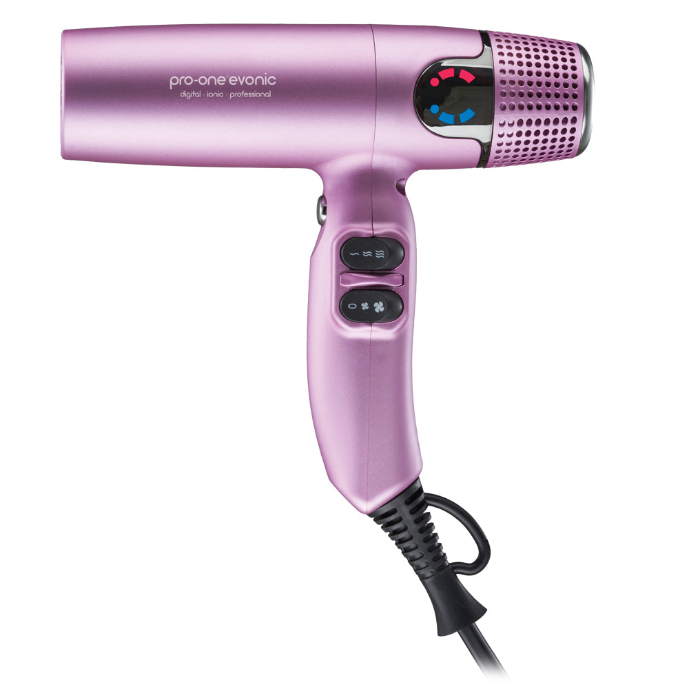 Pro-One EVONIC Hairdryer - PINK with BONUS Cristalli Miracle Repair Ultra-Soft Treatment