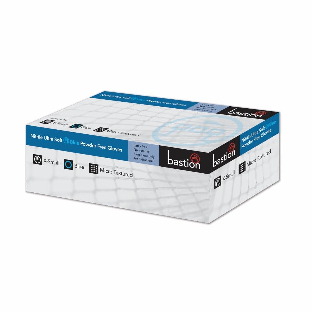 Bastion Nitrile Gloves Quanity 200 Blue