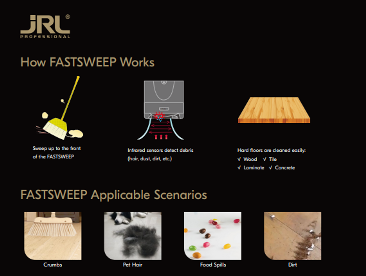 JRL Fast Sweep Hair Vacuum