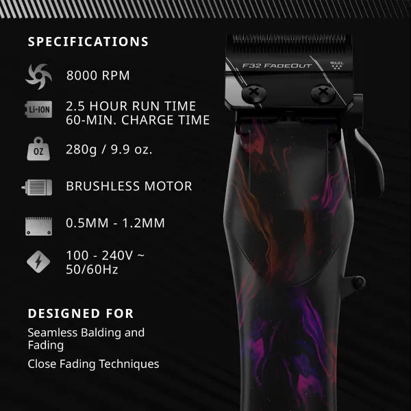 Wahl Vapor, Limited 'Space' Edition & Rose Gold Vanquish Dryer with Cape & Stand