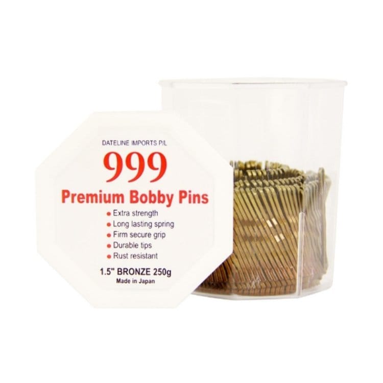 999 Bobby Pins Small 1.5" Bronze - HairBeautyInk