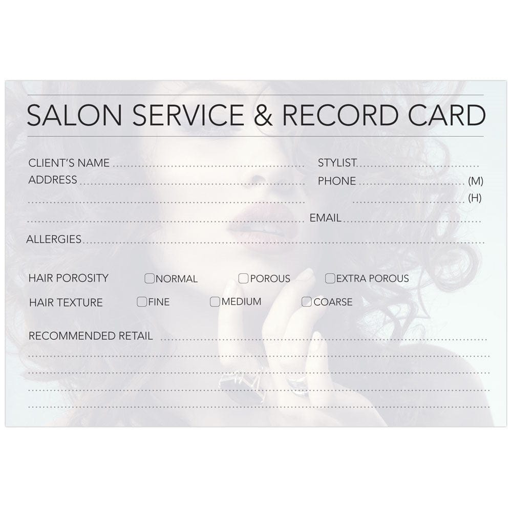 Client Record Cards - HairBeautyInk