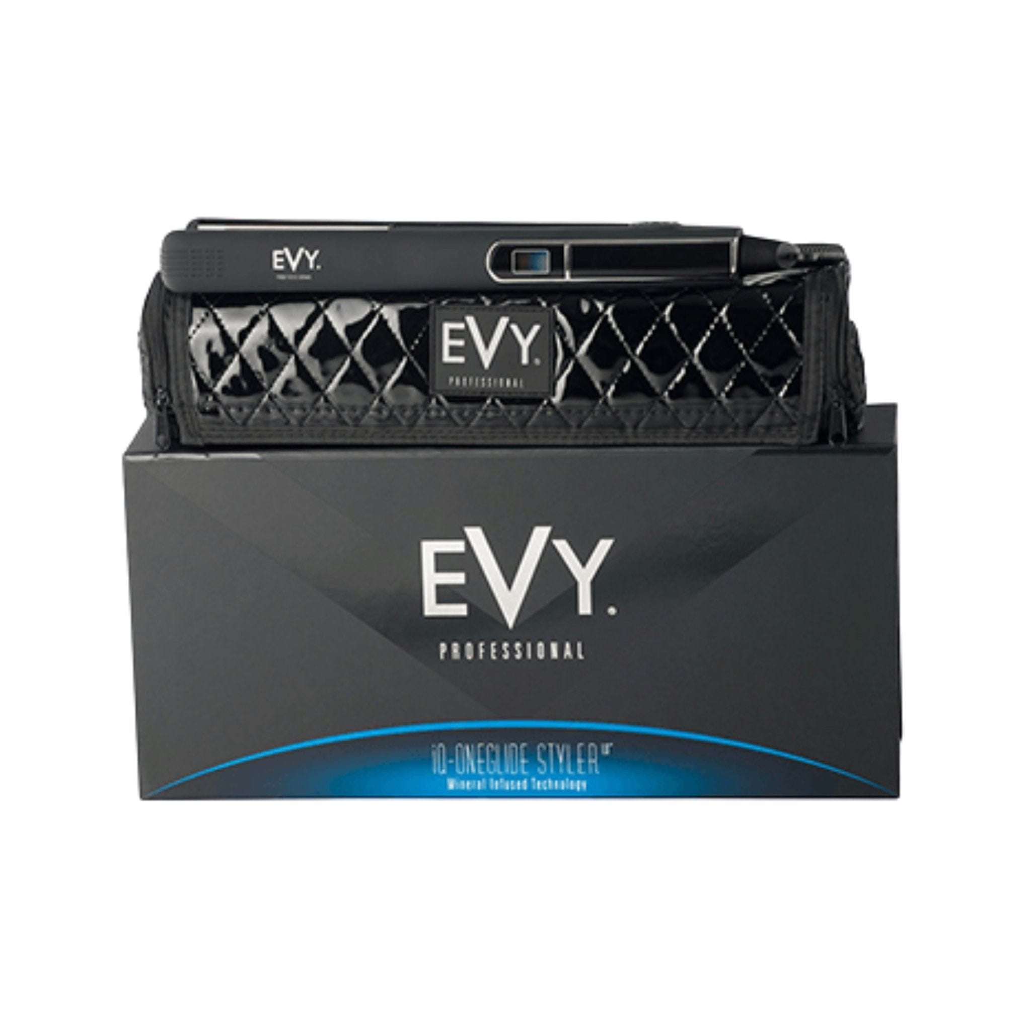 EVY iQ-OneGlide hair straightener 1” - HairBeautyInk