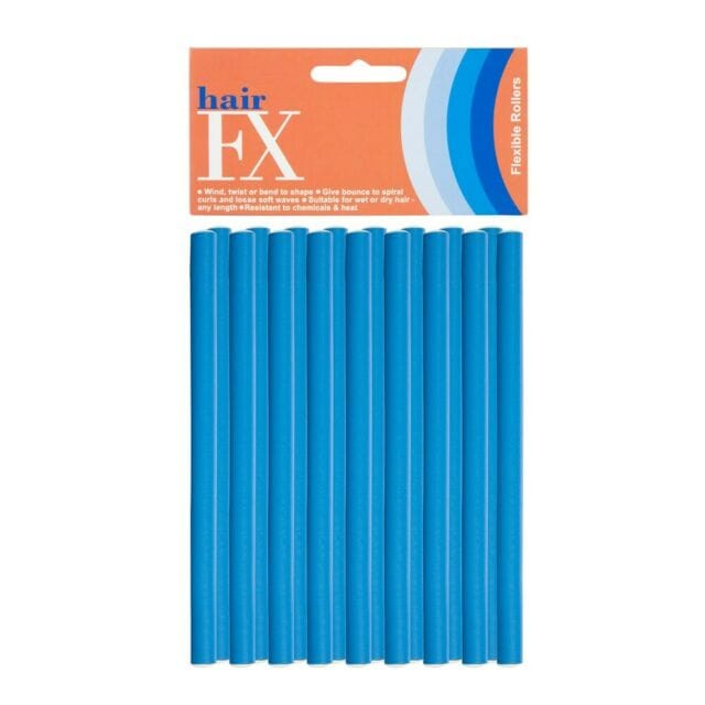 Hair FX Long Blue Flexible Rollers - HairBeautyInk
