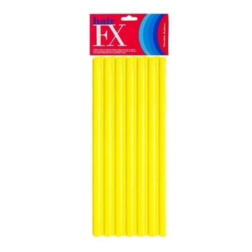 Hair FX Long Yellow Flexible Rollers - HairBeautyInk