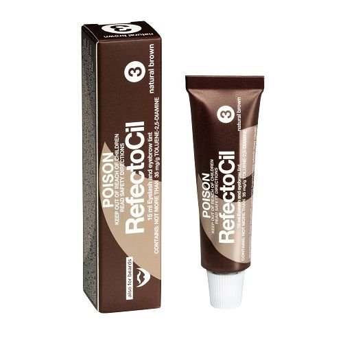 Refectocil Eyelash & Eyebrow Tint Natural Brown (3) 15ml - HairBeautyInk