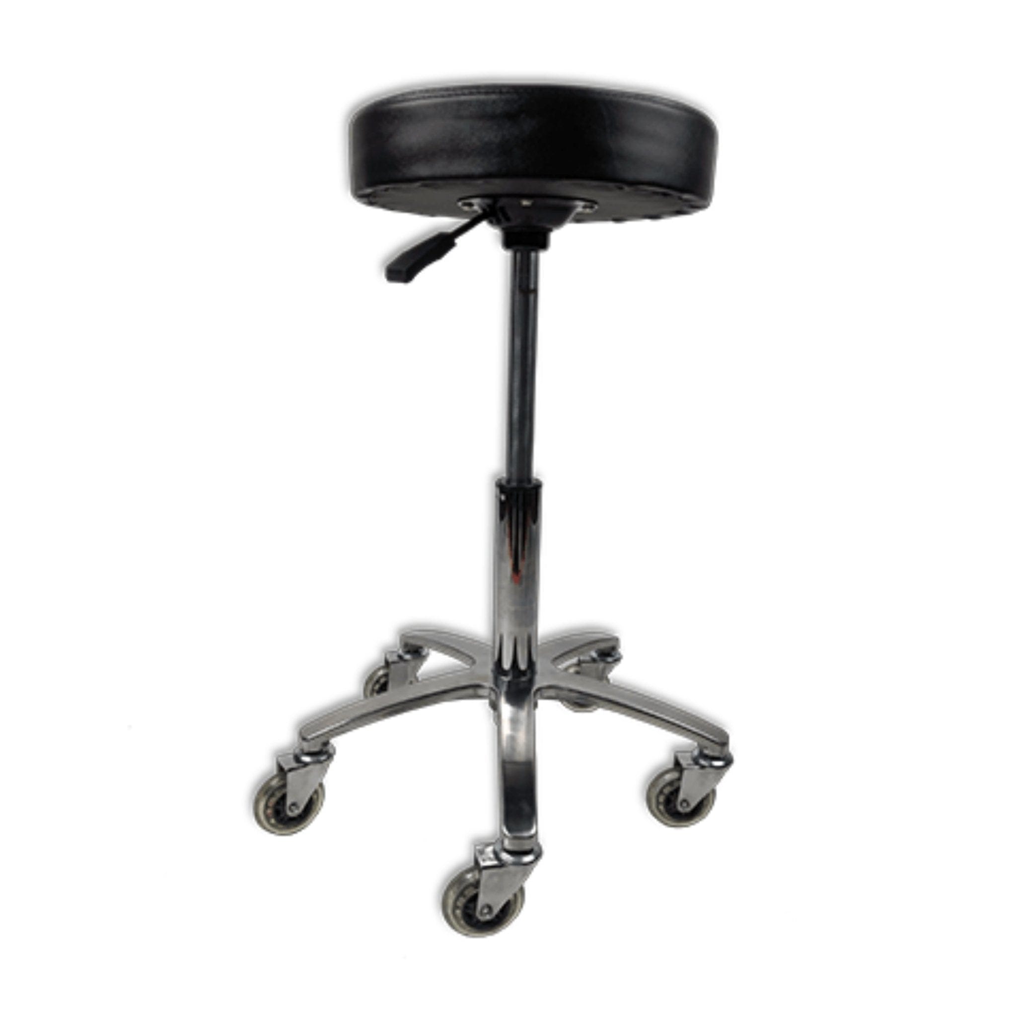 Round Adjustable Stool Black - HairBeautyInk