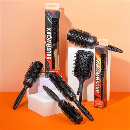 BRUSHWORX Airflow Medium Long Barrel  Hot Tube Round Brush