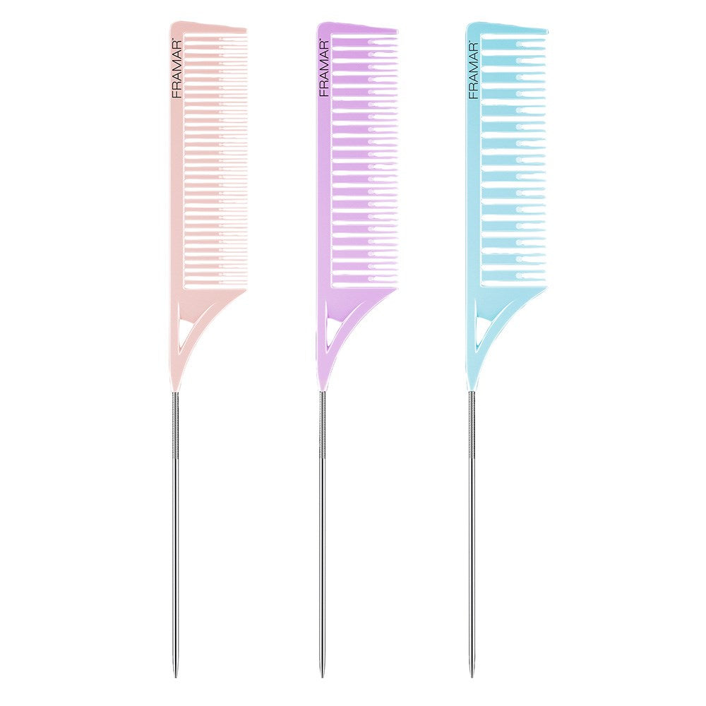 Framar Dreamweaver Highlighting Tail Combs 3pk Pastel