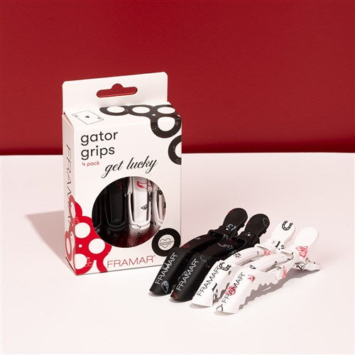 Framar Lucky Gator Grip Hair Clips 4pk