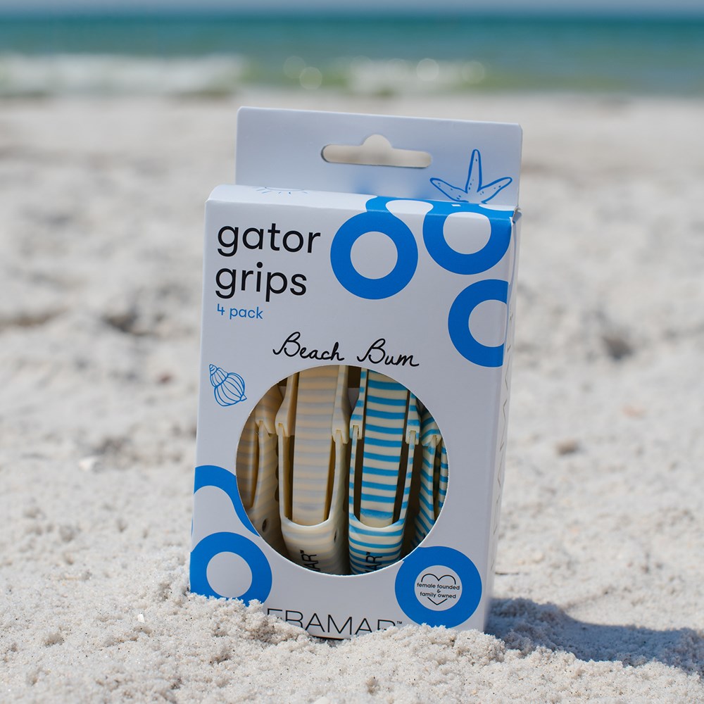 Framar Beach Bum Gator Grip Clips 4pk