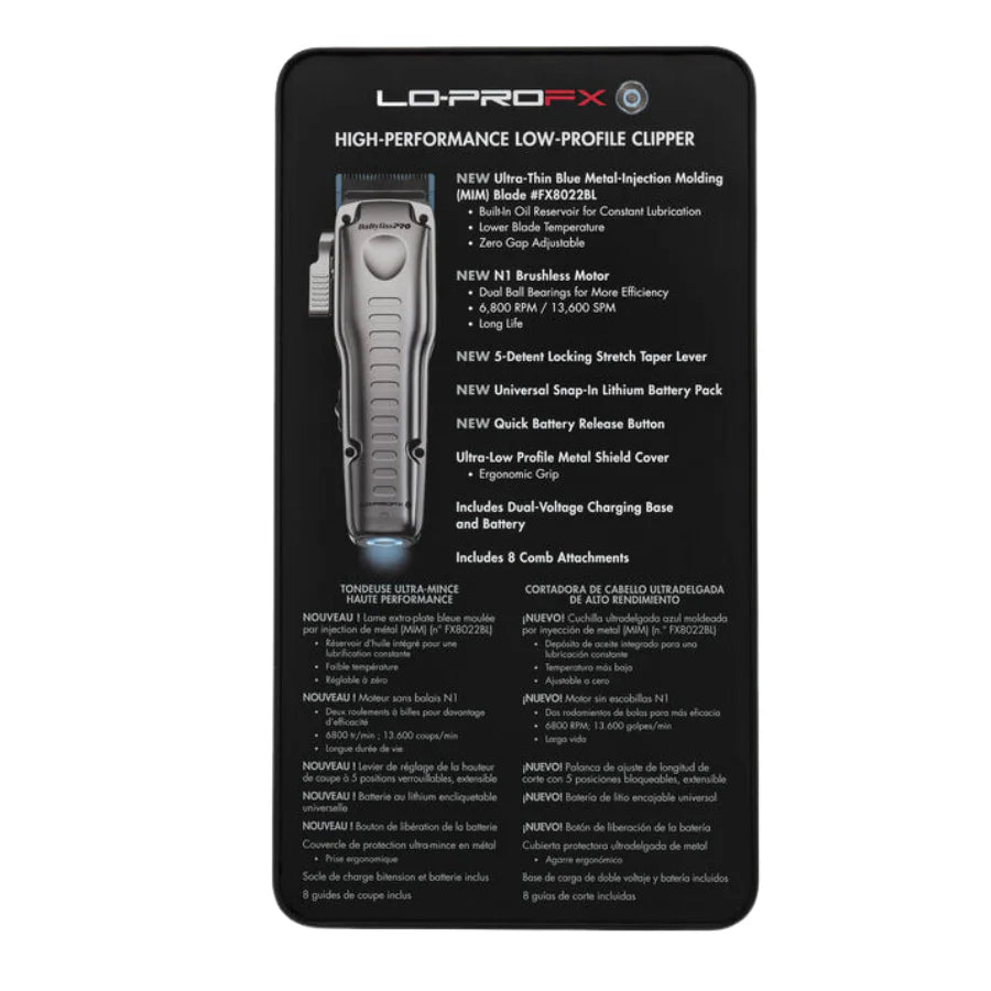 BabylissPRO  FXOne LoPROFX Hair Clipper silver