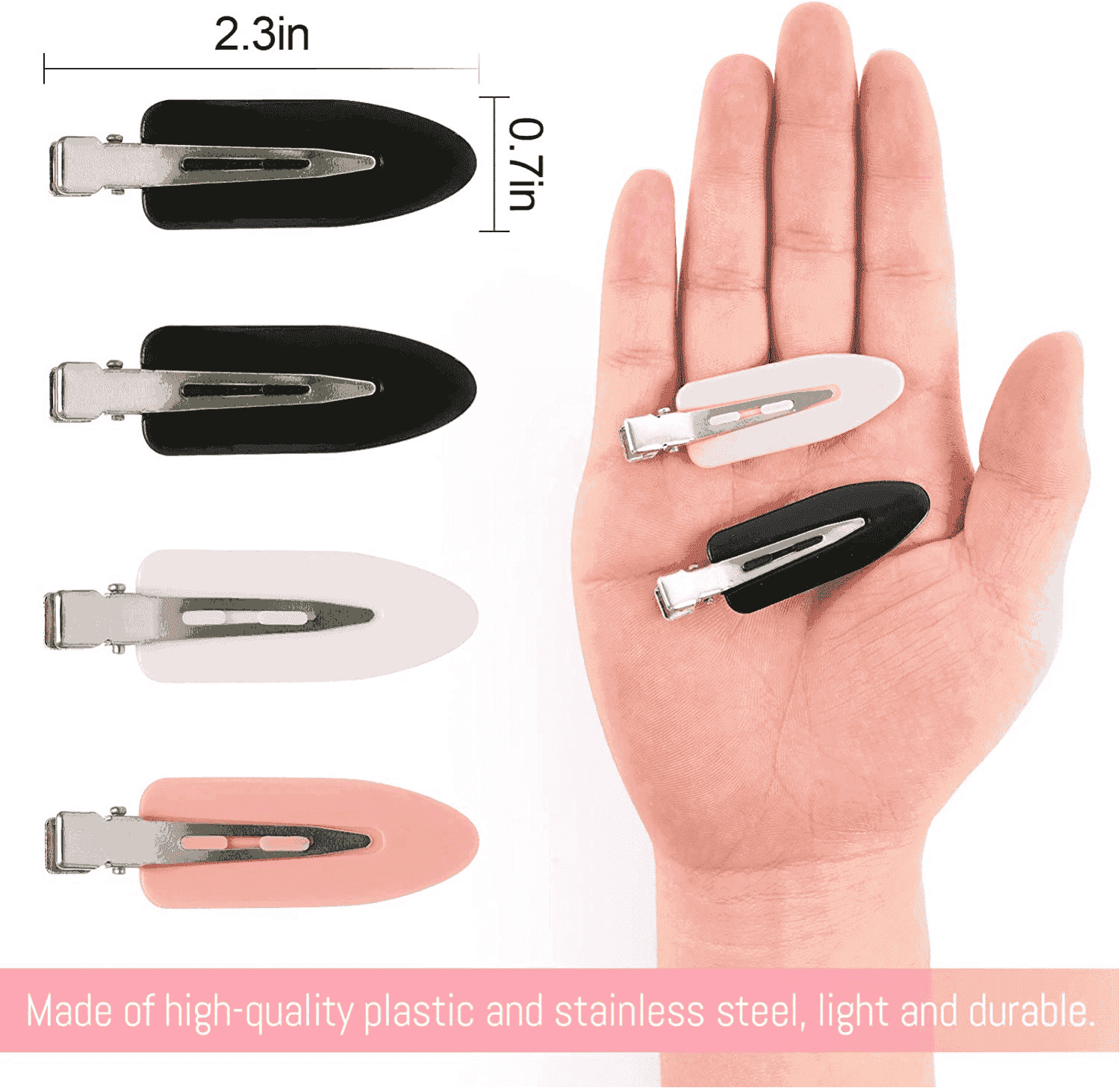 HBI No Crease Clips - Flat Hair Clips Black