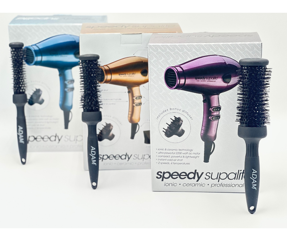 Speedy Supalite hairdryer in three colours 