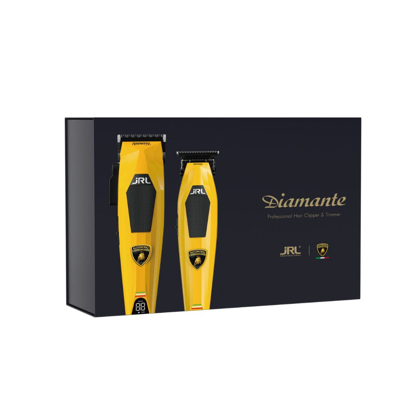 JRL x Lamborghini Diamante Clipper & Trimmer Duo | Yellow + JRL Neck Strips - 5 Pack - BLACK