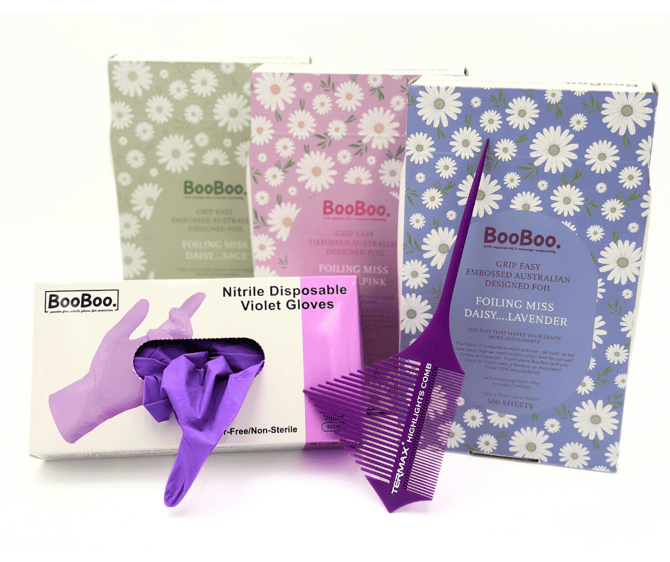 BooBoo foil pack of 3 - complimentary gloves and comb