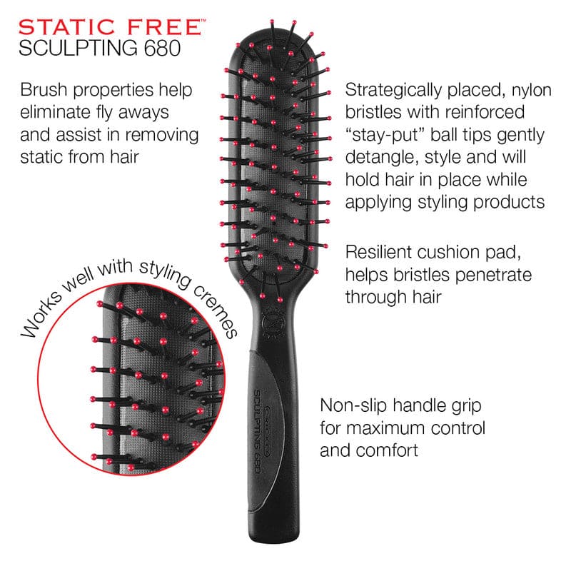 Cricket static free 680 cushion sculpting brush