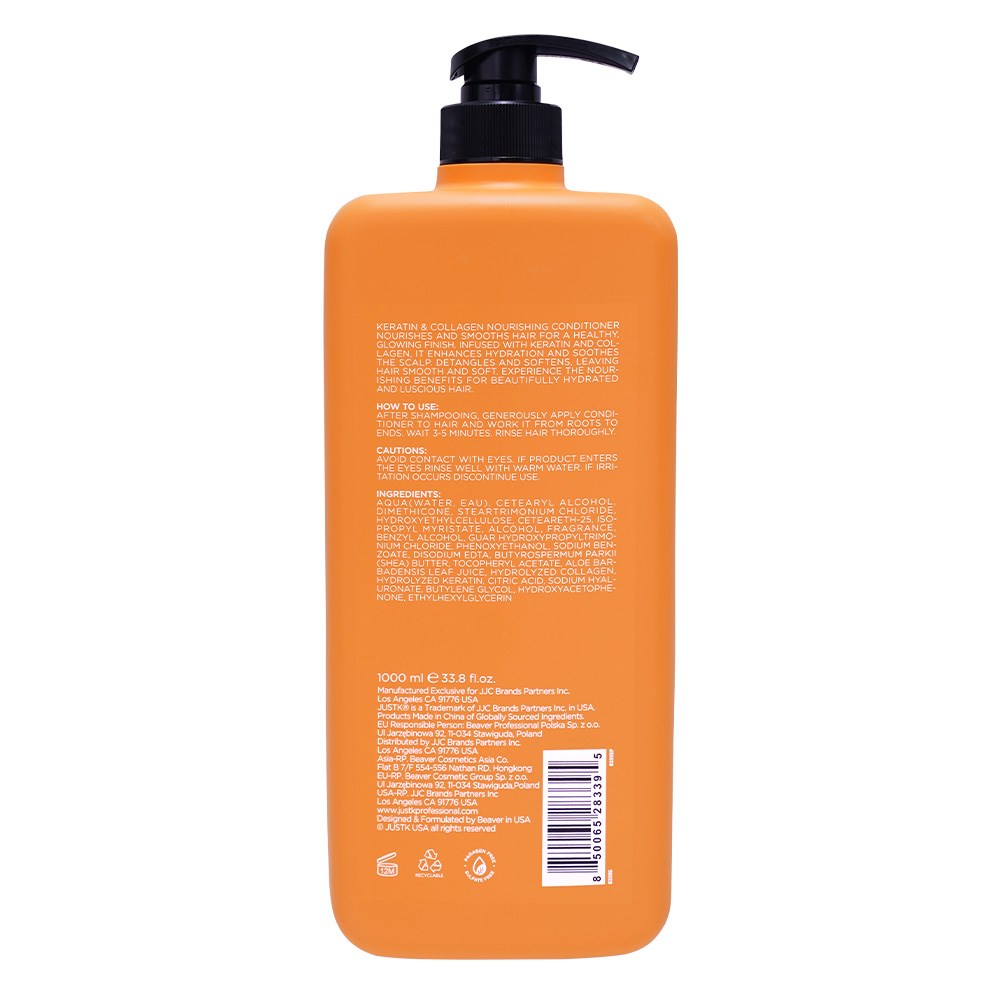 JustK Keratin & Collagen Nourishing Conditioner - 1L