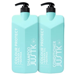 JustK Argan Oil  Quinoa Colour Protect Shampoo & Conditioner 1 Ltr Duo
