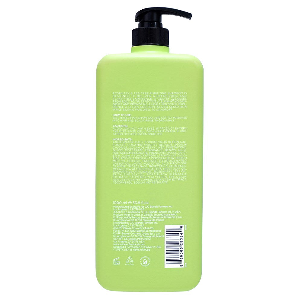JustK Tea Tree & Rosemary Purifying Anti Dandruff Shampoo - 1L