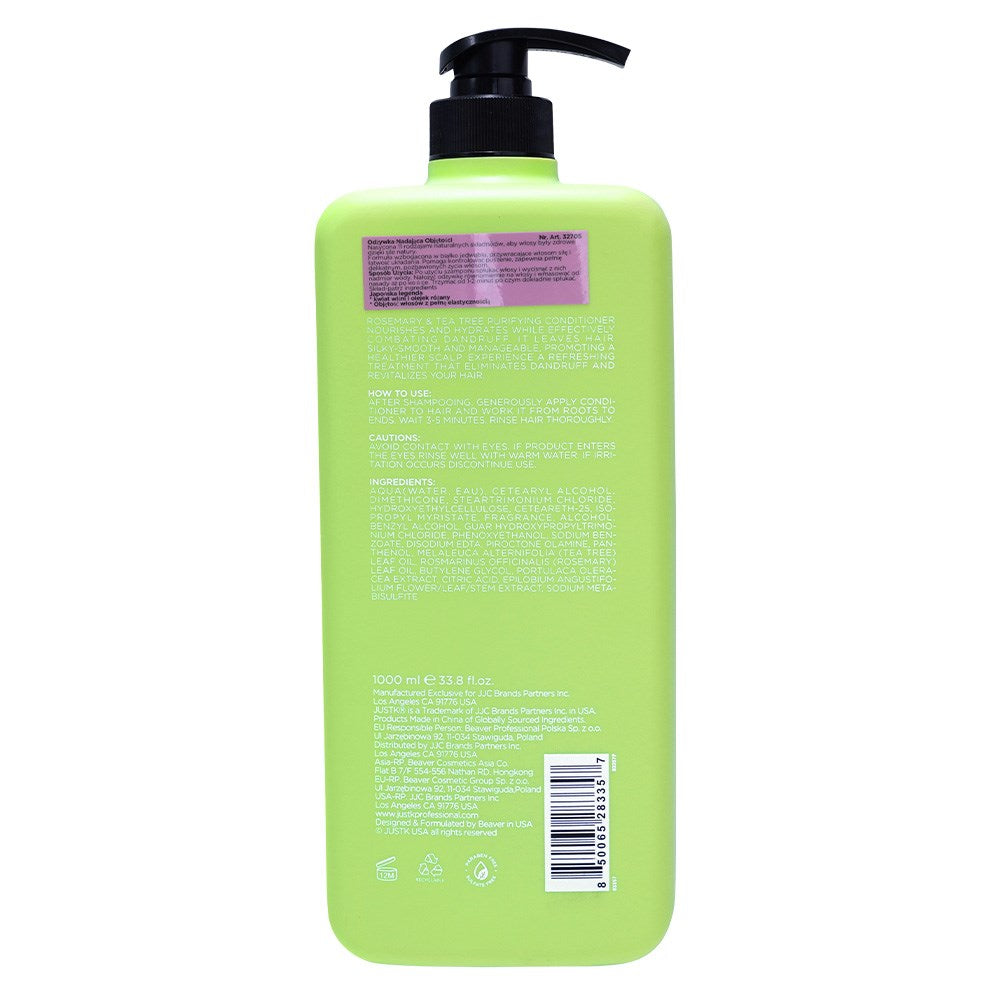 JustK Tea Tree & Rosemary Purifying Anti Dandruff Conditioner - 1L