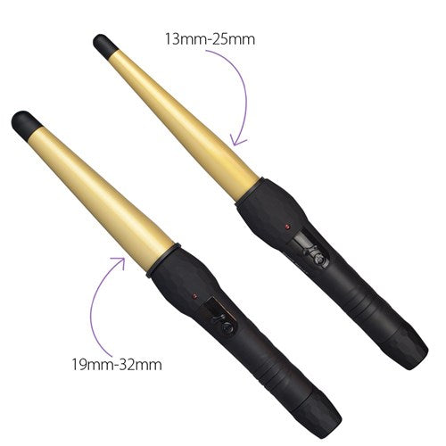 Silver Bullet Fastlane Large Ceramic Conical Curling Iron in Gold